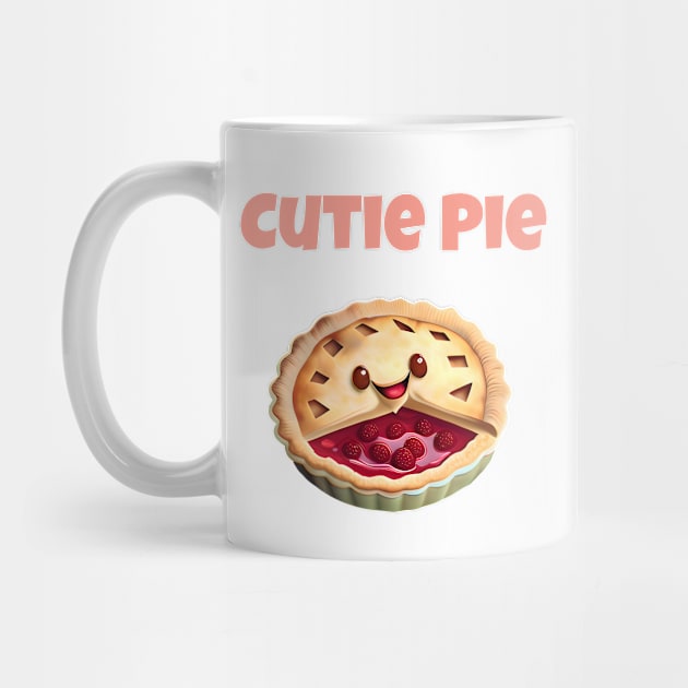 Cutie Pie Graphic Pun Cute Phrase Design by entwithanaxe